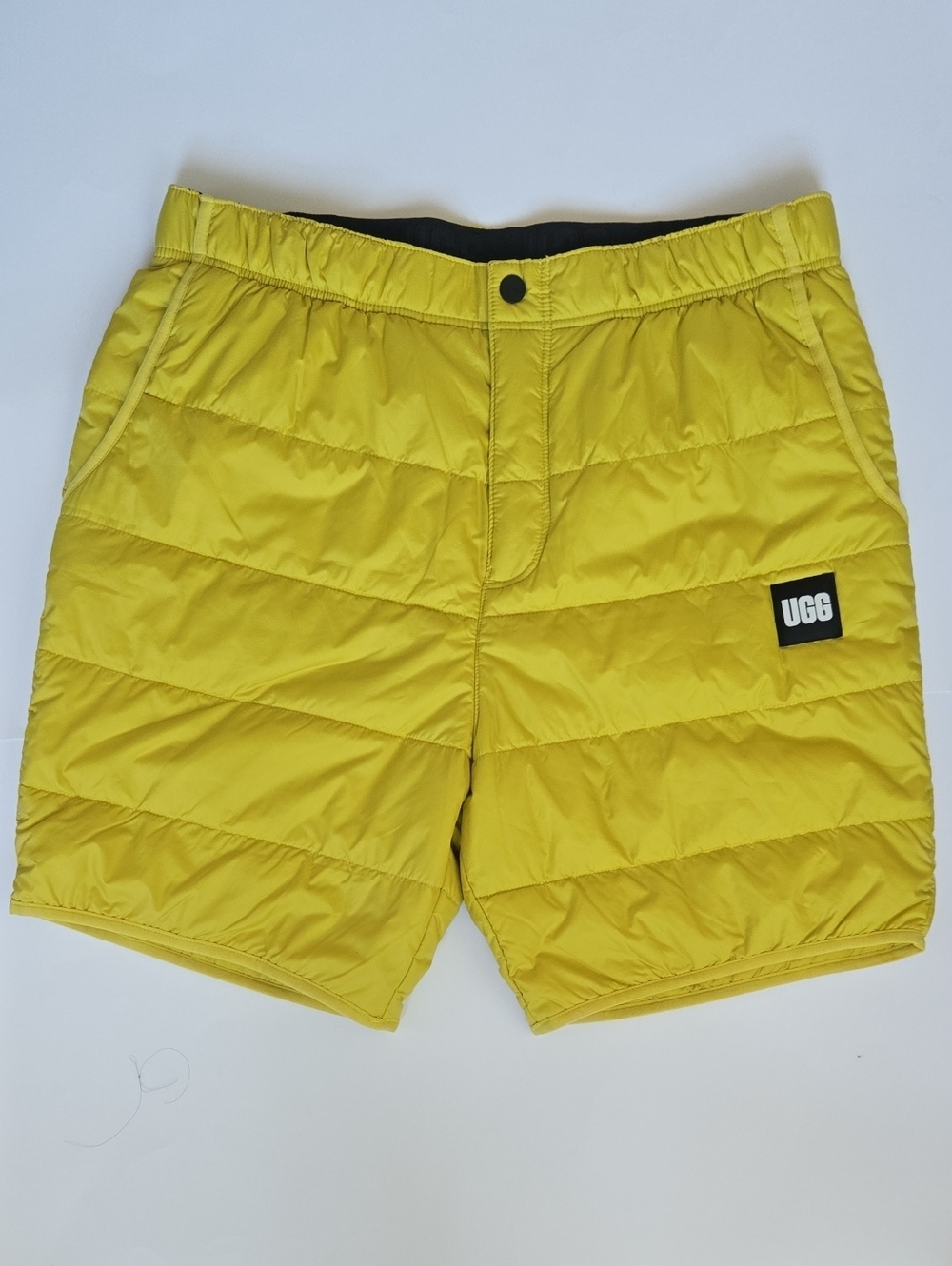 UGG Connor Quilted Puffer Shorts Neon Yellow Men’s XL Lightweight